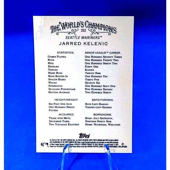 2021 Topps Allen & Ginter Chrome - Jarred Kelenic #252 RC - Picture 4 of 4